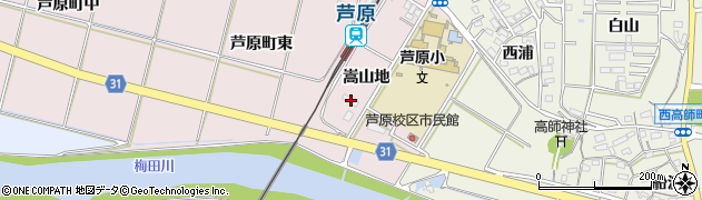 愛知県豊橋市芦原町嵩山地25周辺の地図