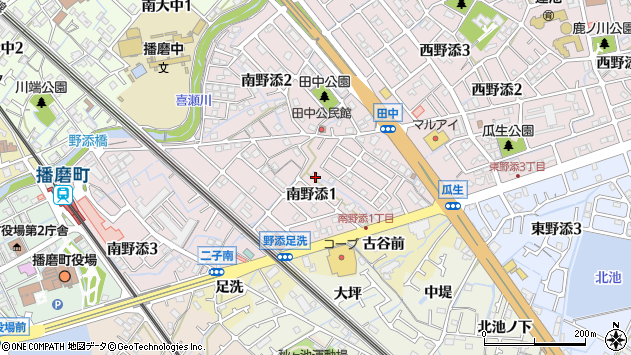 〒675-0150 兵庫県加古郡播磨町南野添の地図