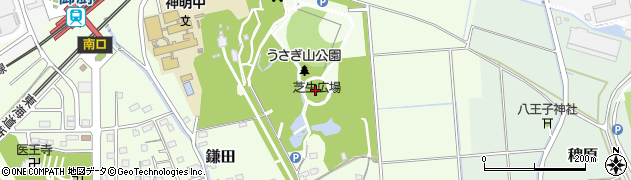 兎山公園周辺の地図