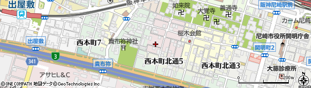 兵庫県尼崎市西桜木町81周辺の地図