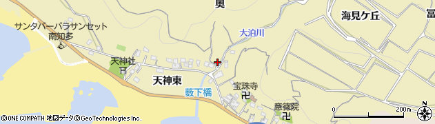 愛知県知多郡南知多町山海奥周辺の地図
