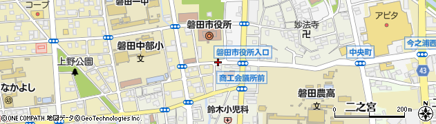 磐田市役所周辺の地図