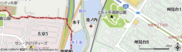 京都府木津川市市坂（池ノ内）周辺の地図