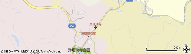 浄瑠璃寺周辺の地図
