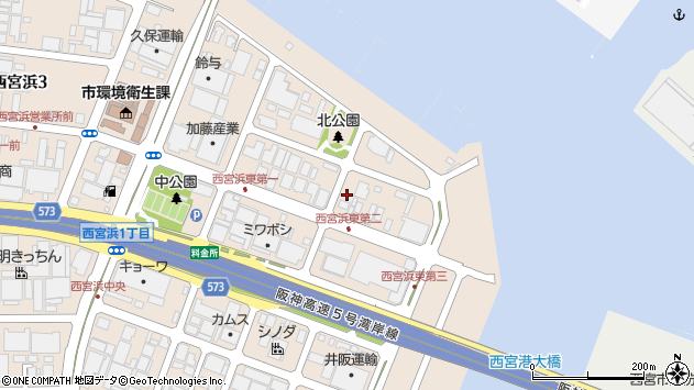 〒662-0934 兵庫県西宮市西宮浜の地図