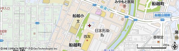 静岡県浜松市中央区船越町周辺の地図
