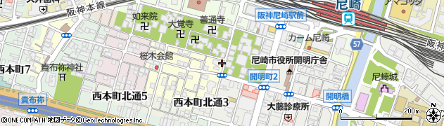 兵庫県尼崎市東桜木町9周辺の地図
