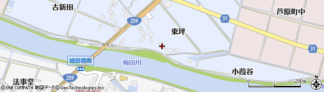 豊鉄観光バス運行部周辺の地図