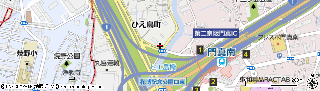 大阪府門真市ひえ島町20周辺の地図