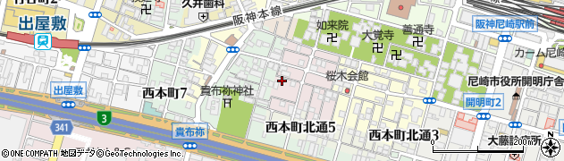 兵庫県尼崎市西桜木町39周辺の地図