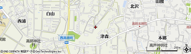 愛知県豊橋市西高師町周辺の地図