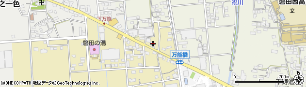 静岡県磐田市下万能159周辺の地図