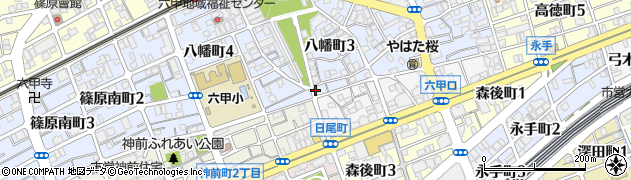 甘夏食堂周辺の地図