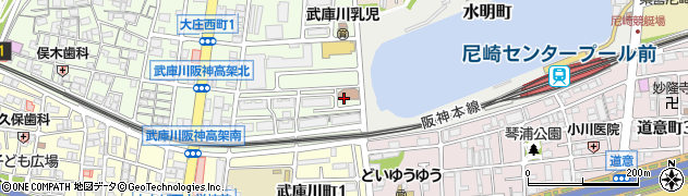 尼崎市大庄南地域包括支援センター周辺の地図