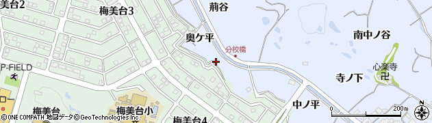 京都府木津川市梅谷奥ケ平周辺の地図