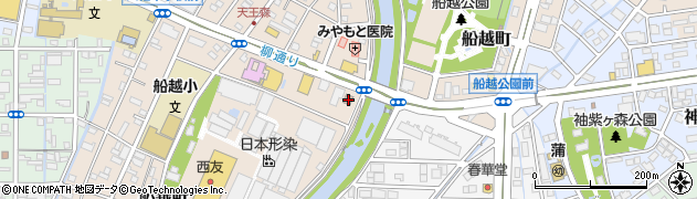 浜松船越郵便局周辺の地図