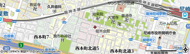 兵庫県尼崎市西桜木町16周辺の地図
