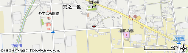 静岡県磐田市宮之一色446周辺の地図