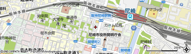 浜屋株式会社尼崎店駐車場周辺の地図
