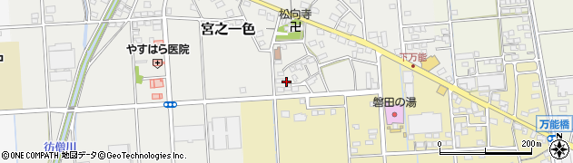 静岡県磐田市宮之一色445周辺の地図