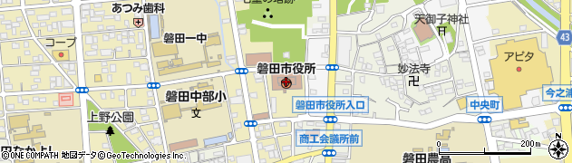 磐田市役所　契約検査課周辺の地図