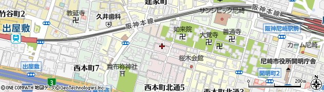 兵庫県尼崎市西桜木町11周辺の地図