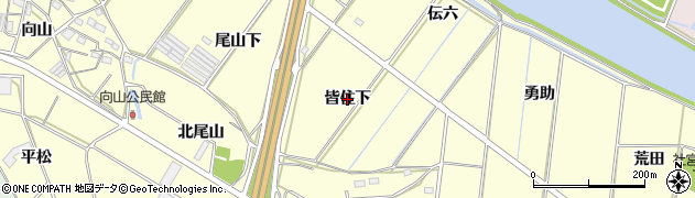 愛知県豊橋市船渡町（皆住下）周辺の地図