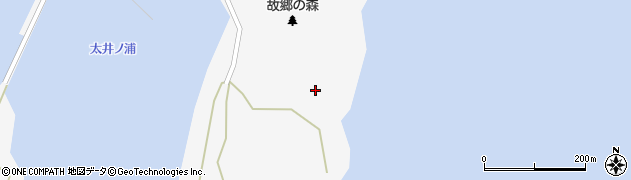 愛知県西尾市一色町佐久島（東浦）周辺の地図