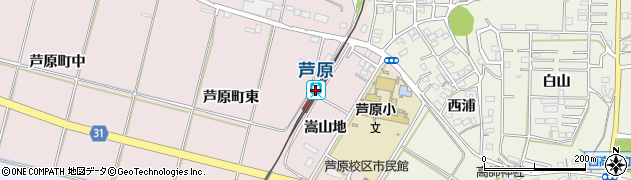 芦原駅周辺の地図