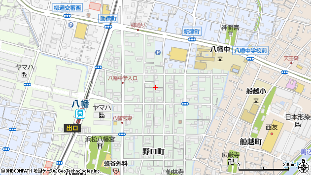 〒430-0919 静岡県浜松市中央区野口町の地図