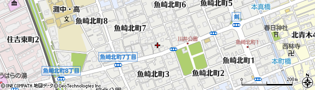 兵庫県神戸市東灘区魚崎北町周辺の地図