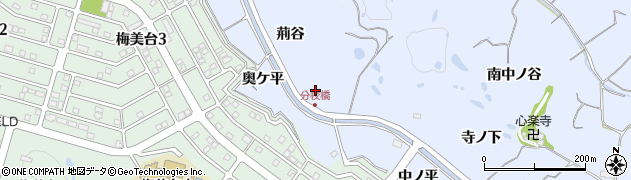 京都府木津川市梅谷（荊谷）周辺の地図