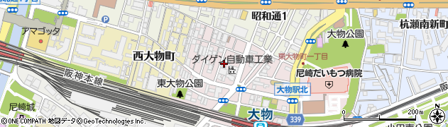 兵庫県尼崎市東大物町2丁目周辺の地図