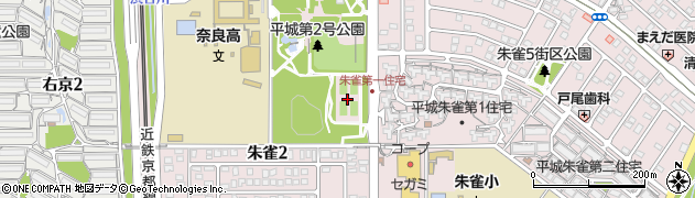 奈良市平城第二コート周辺の地図