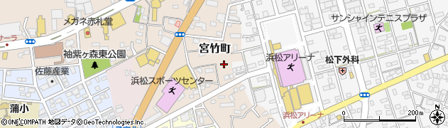 静岡県浜松市中央区宮竹町周辺の地図