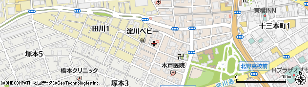 株式会社クラッセル大阪　淀川店周辺の地図
