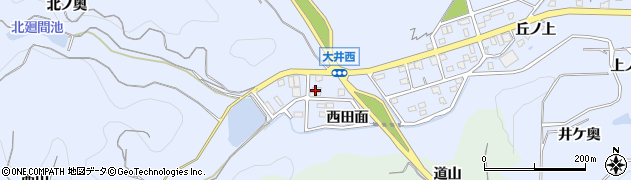 愛知県南知多町（知多郡）大井（西田面）周辺の地図