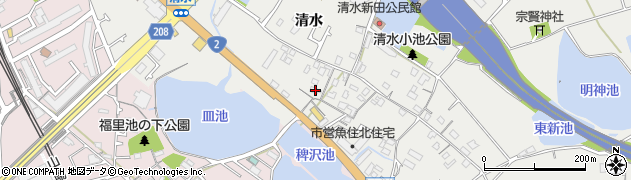 兵庫県明石市魚住町清水2091周辺の地図
