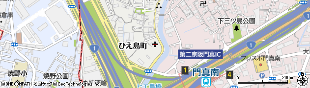 大阪府門真市ひえ島町19周辺の地図