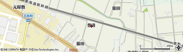 愛知県豊橋市豊清町豊清周辺の地図