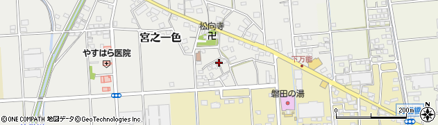 静岡県磐田市宮之一色442周辺の地図