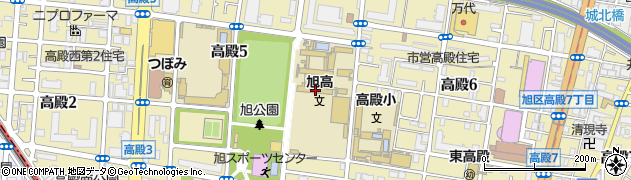 大阪府立旭高等学校周辺の地図