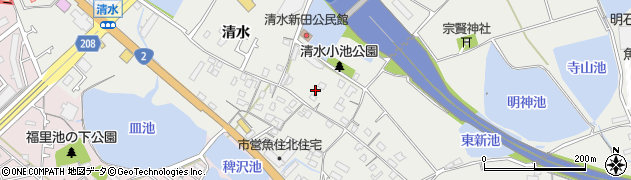 兵庫県明石市魚住町清水2521周辺の地図