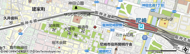 兵庫県尼崎市御園町28周辺の地図