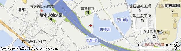 兵庫県明石市魚住町清水3598周辺の地図