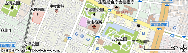 百五銀行津市役所内 ＡＴＭ周辺の地図