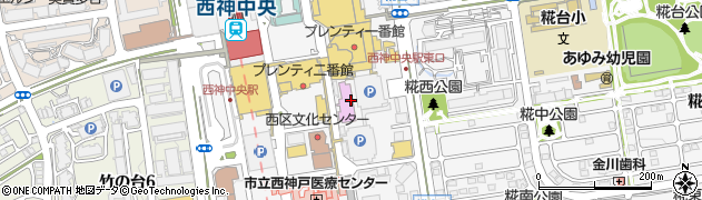 日本調剤西神中央薬局周辺の地図