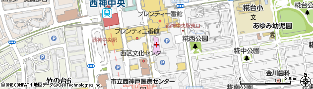 焼肉 食べ放題 牛伝 西神中央店周辺の地図