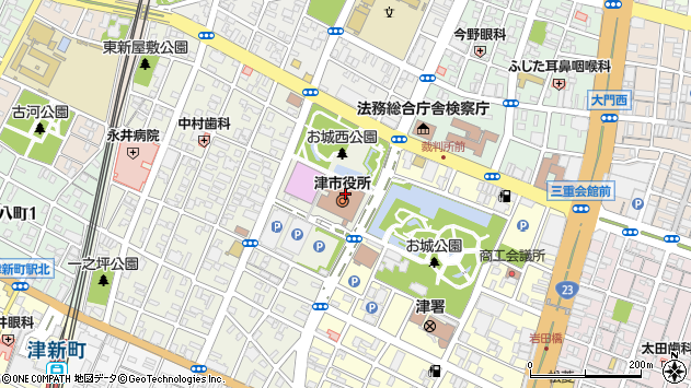 〒515-2605 三重県津市白山台の地図