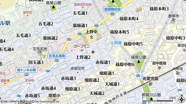 〒657-0817 兵庫県神戸市灘区上野通の地図